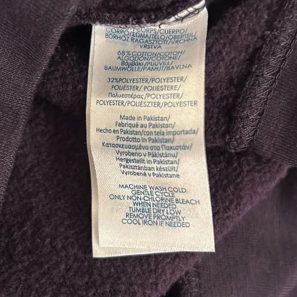 Chaps blue fleece quarter zip sweatshirt size large mock neck - Picture 6 of 6